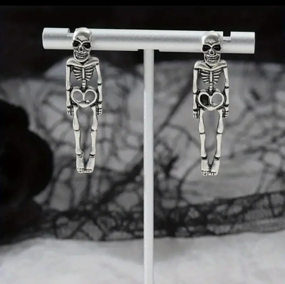 Halloween Skeleton Shaped Earrings. NWT.